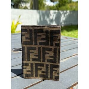 Fendi Vintage Zucca Monogram Canvas Long Bifold Wallet Brown